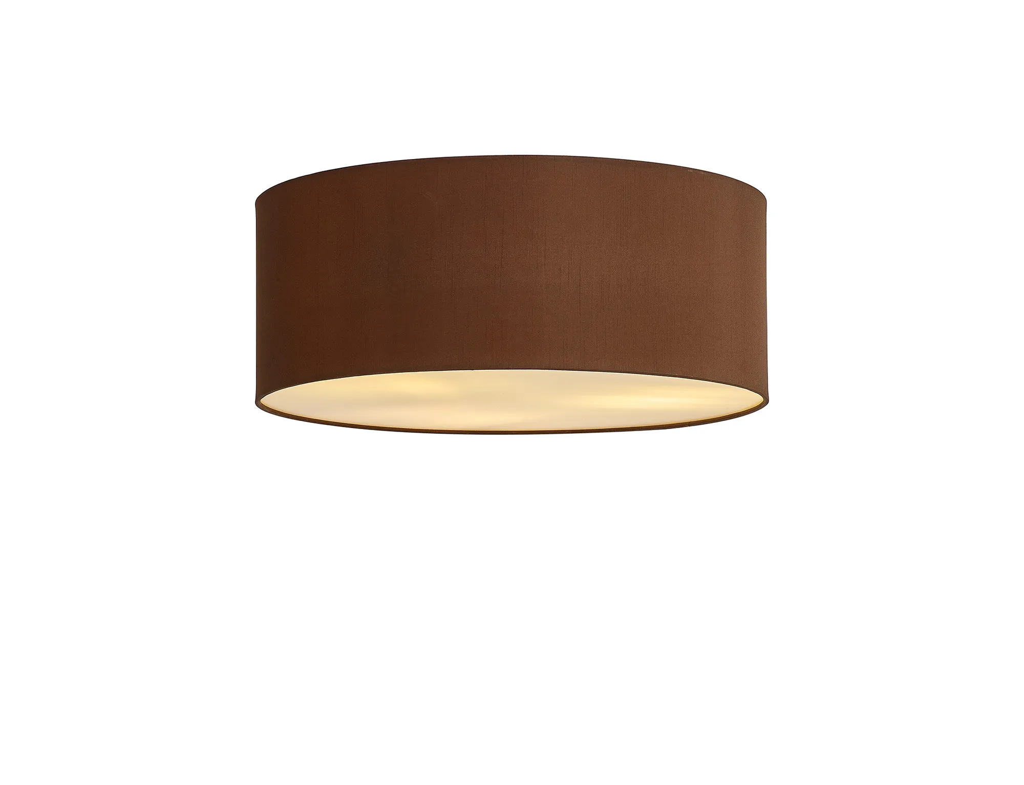 DK0623  Baymont 50cm Flush 3 Light Raw Cocoa/Grecian Bronze; Frosted Diffuser